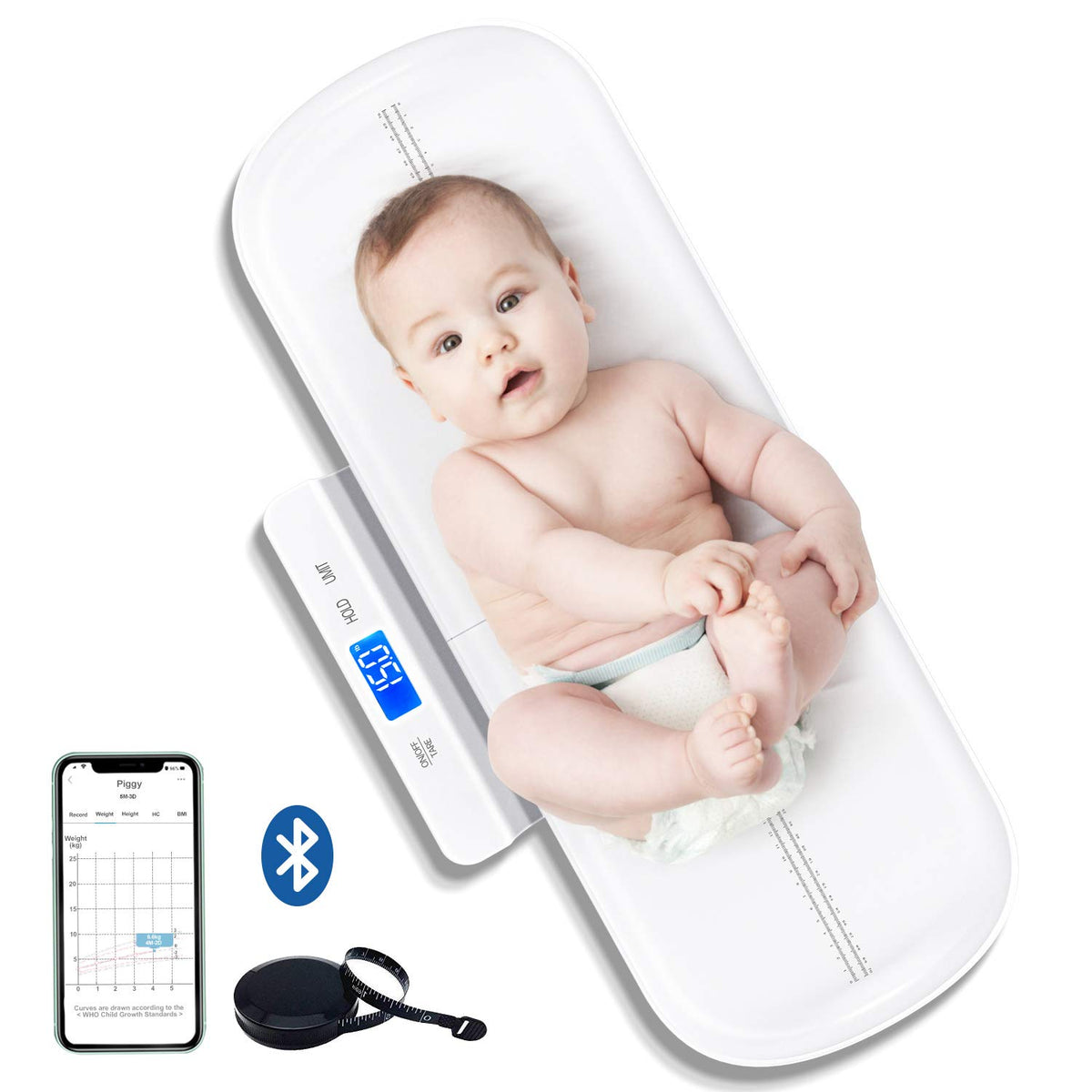 2 in 1 Digital Baby Scale with 4 Weighing Modes Q699