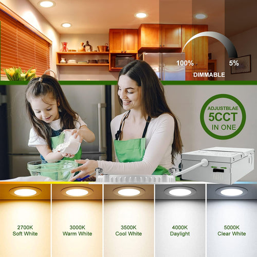 12 Pack 4 Inch Ultra-Thin LED Recessed Ceiling Light F404361