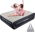 Twin Size Black Inflatable Air Mattress with Built-in Pump J711065