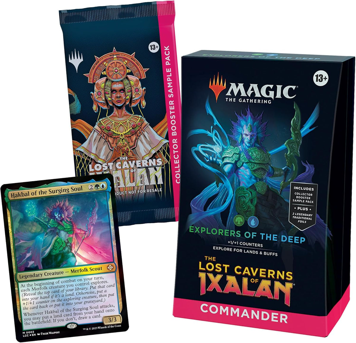 Explorers of The Deep Commander Deck (100-Card Deck, 2-Card Collector Booster Sample Pack) Q162