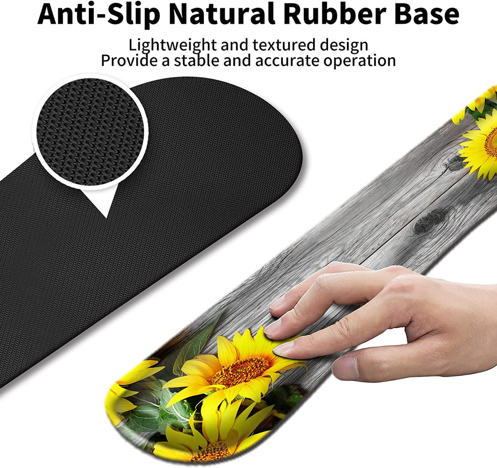 Ergonomic Memory Foam Keyboard Wrist Rest and Mouse Pad Set P63662