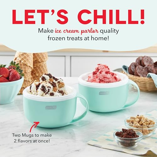 Aqua Ice Cream Maker Machine with 2 Bowls D7753