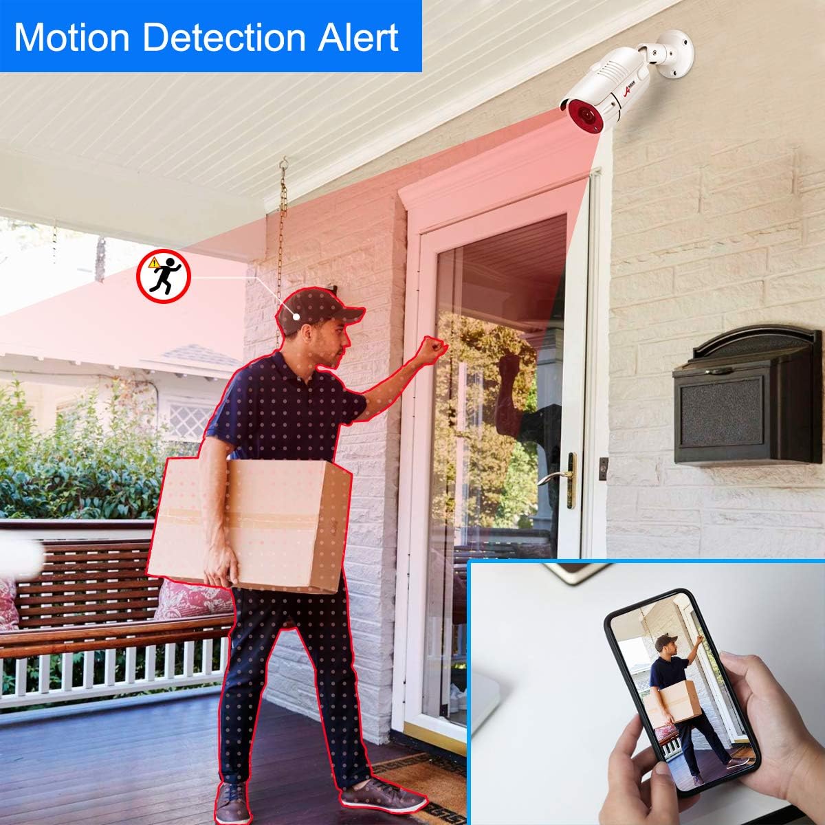 Wired 4 Channel HD Security Camera System with 1TB Hard Drive and 4 Weatherproof Cameras M4268