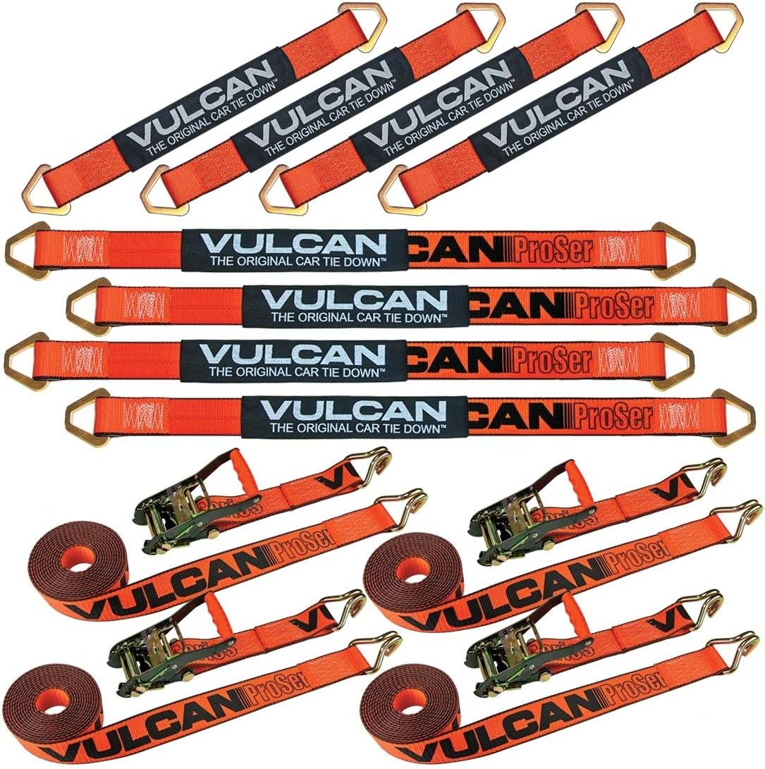 Axle Strap Tie Down Kit with Wire Hook Ratchet Straps U675882