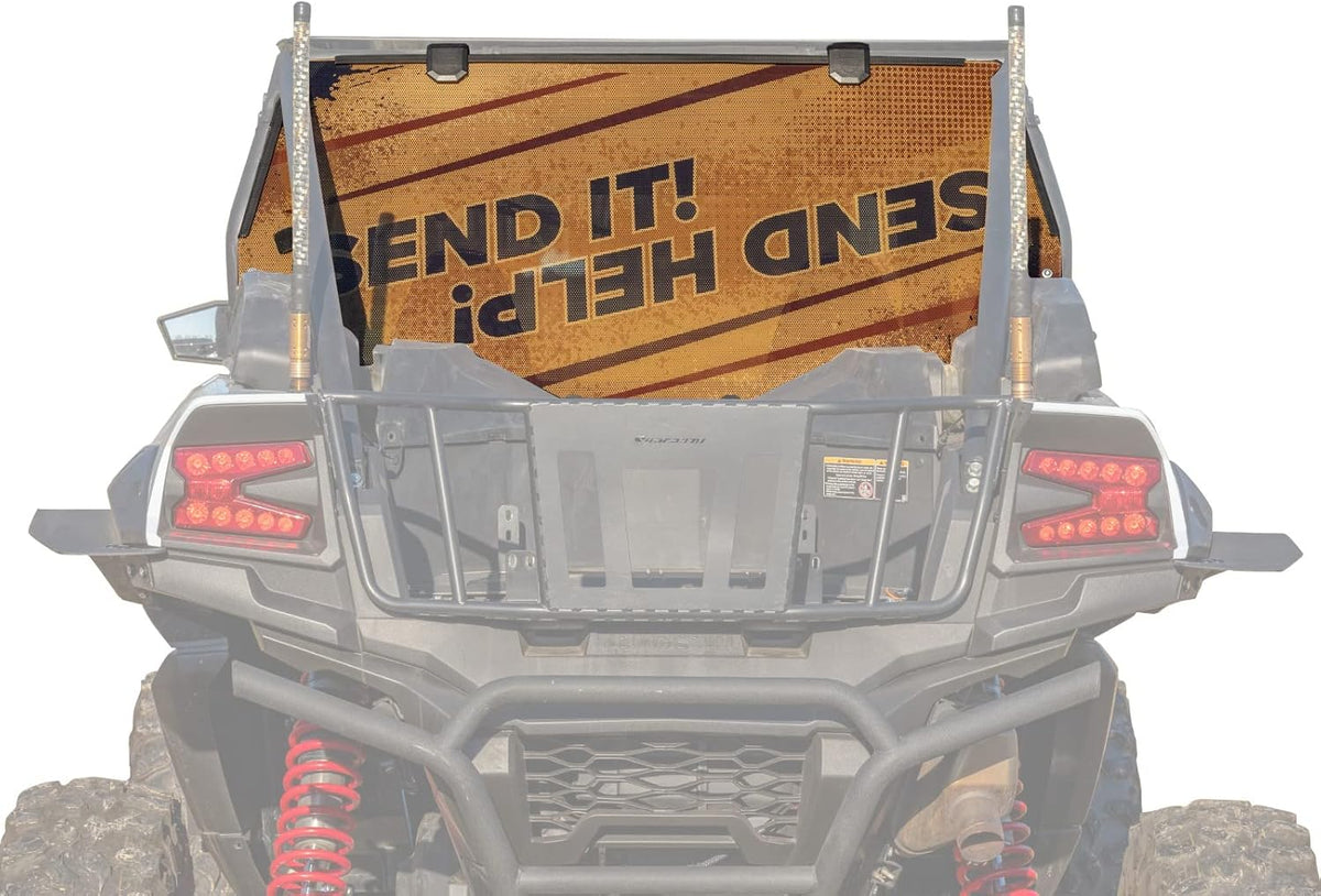 Rear Windshield 1/4 Thick Polycarbonate Lightly Tinted Q8059