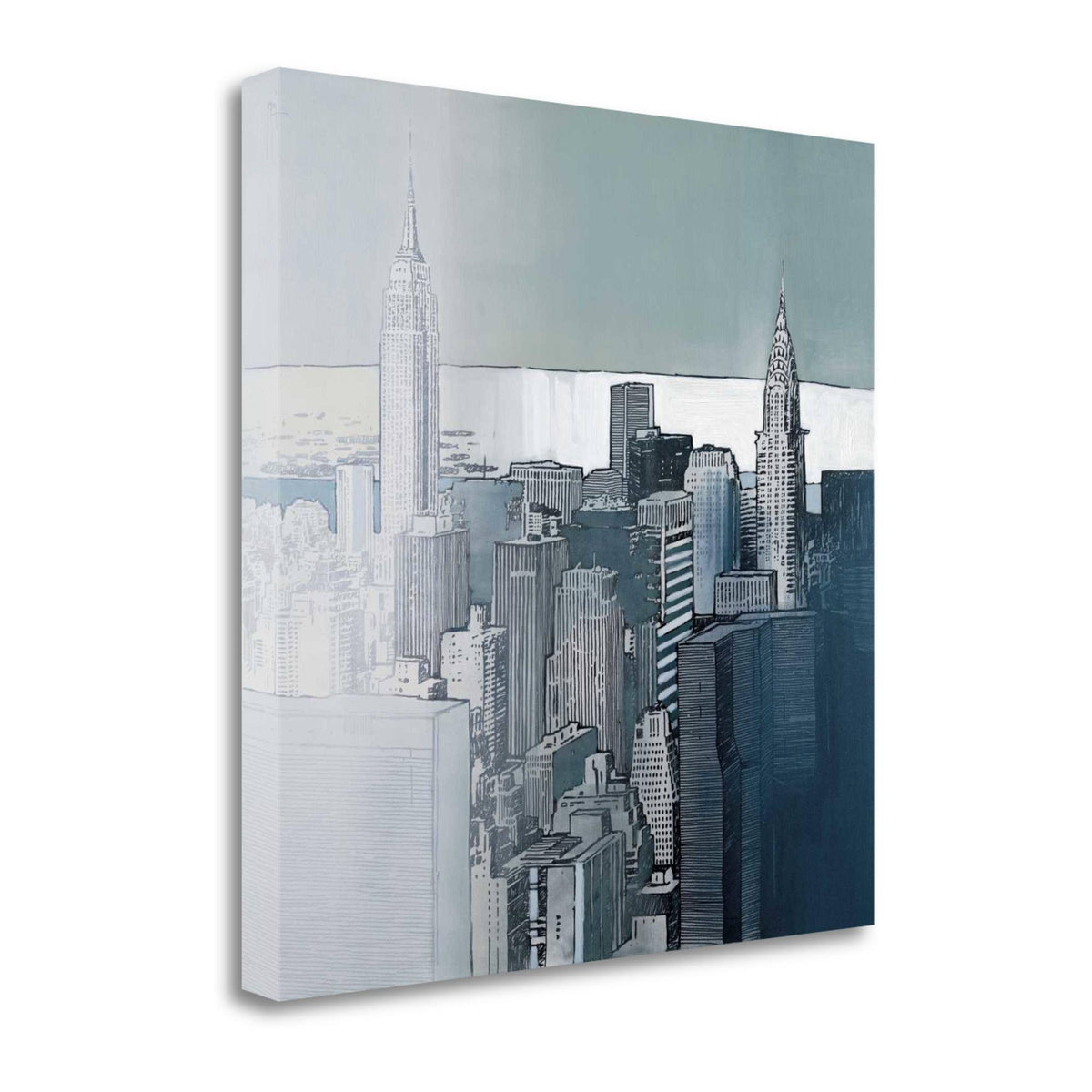 Canvas Chrysler and Empire State Buildings O3814