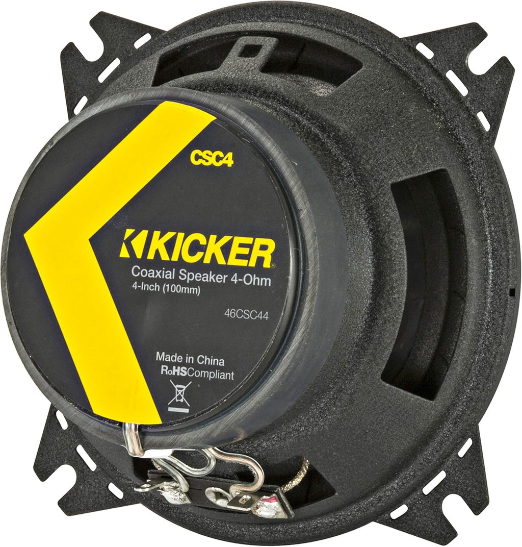 4 Inch Car Audio Speaker with Woofers, Yellow (2 Pack) K54196
