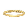 Sterling Silver Gold-Plated Cable Ring D63790