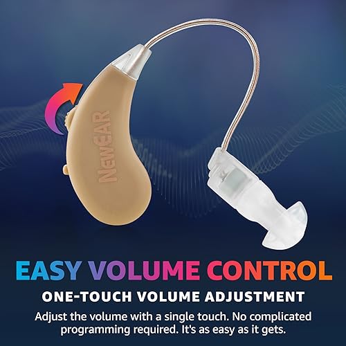 Black Rechargeable BTE Hearing Amplifier Pair with USB Dock R66877