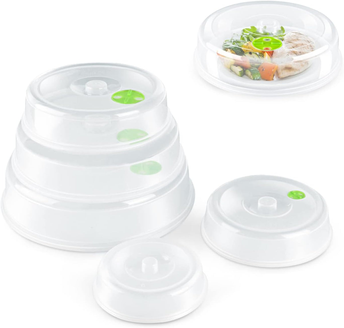Set of 5 Green Microwave Covers Q395084
