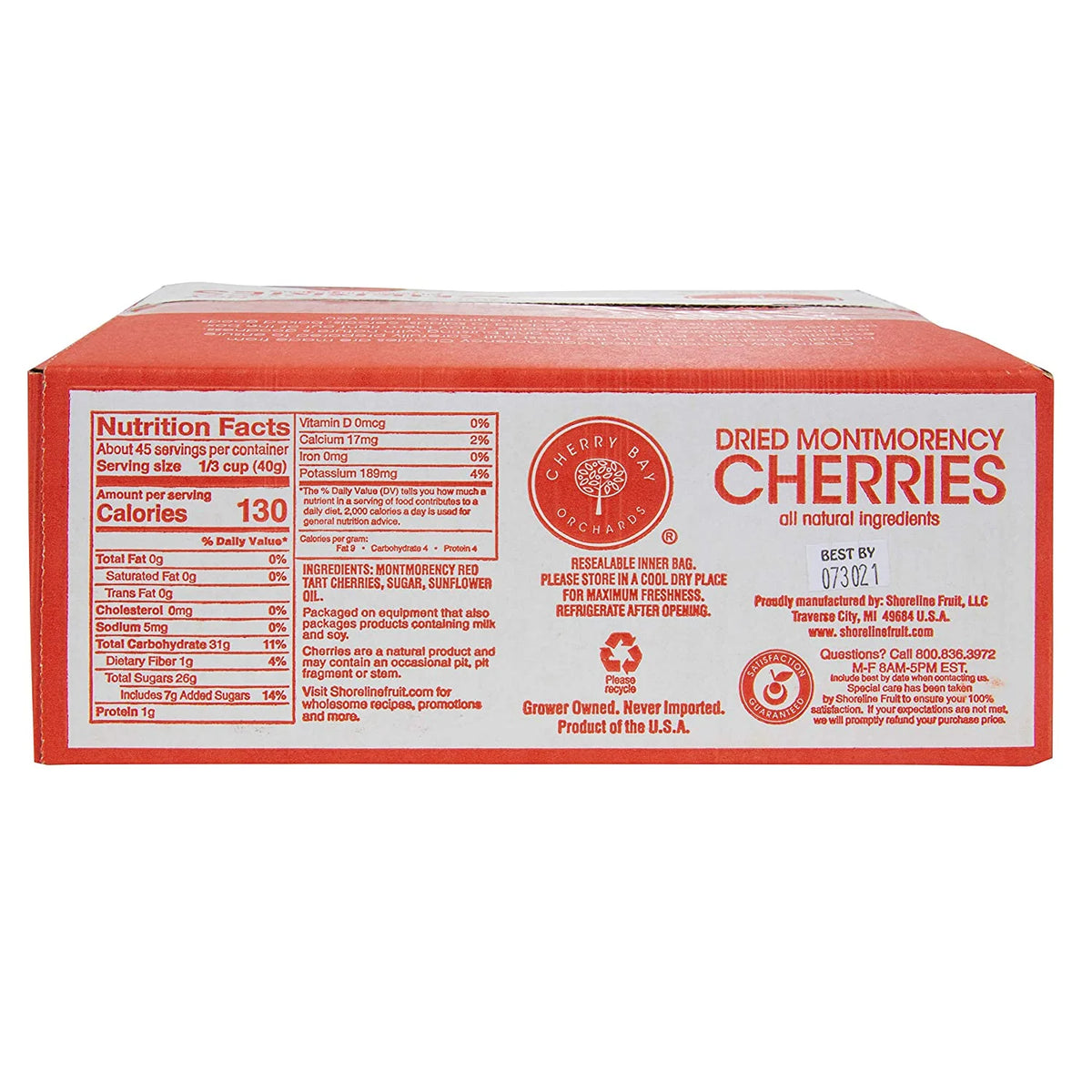 Dried Montmorency Tart Cherries 4 lb. box F4045
