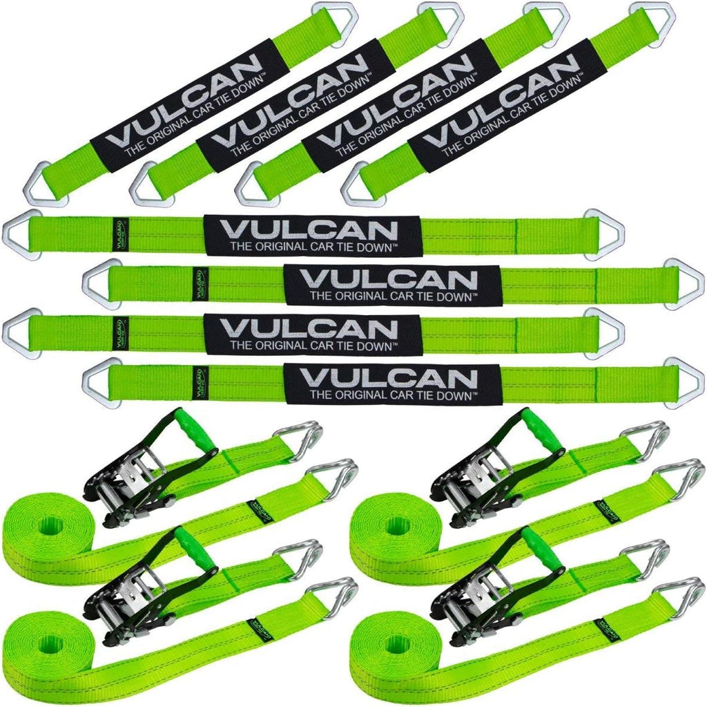 Axle Strap Tie Down Kit with Wire Hook Ratchet Straps U675882