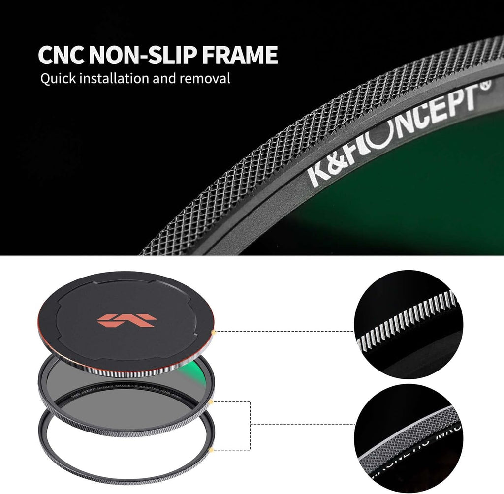55mm Circular Polarizing Filter Kit with Adapter Ring and Lens Cap T17080