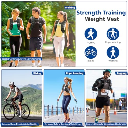 Weighted Vest with Reflective Stripe, Size Adjustable J25759