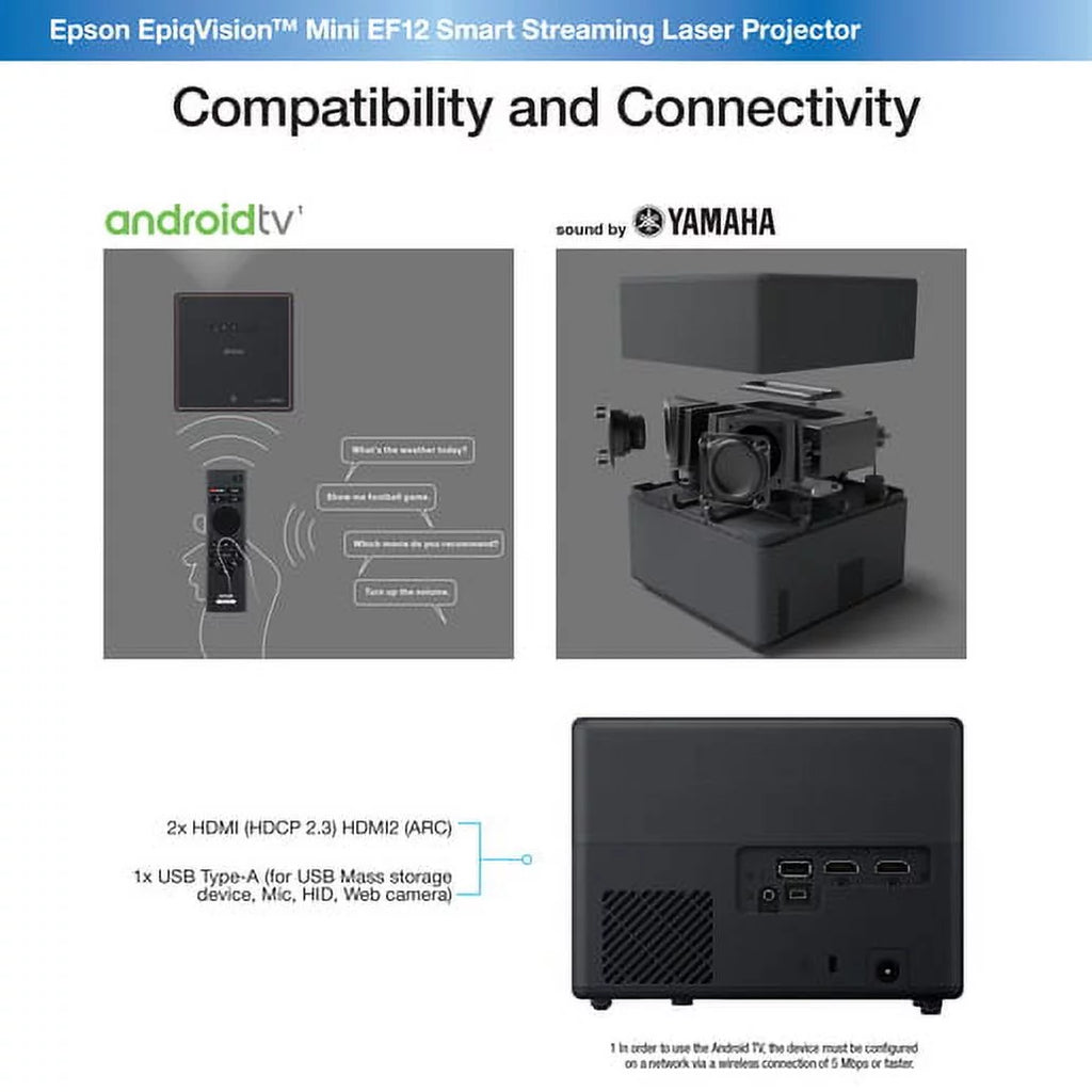 Restored 3LCD Portable Projector, Black C243