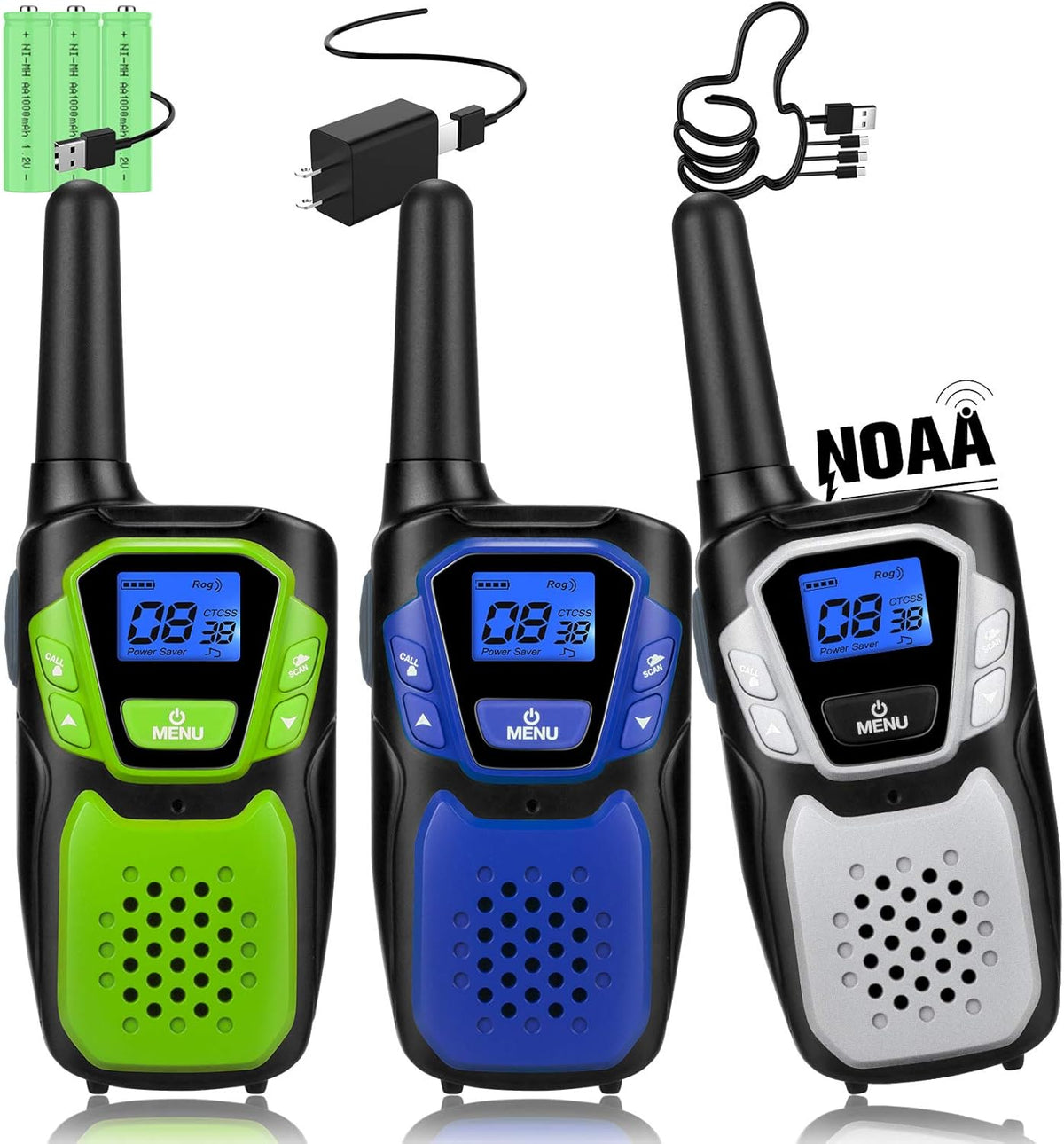 Rechargeable 4 Pack Long Range Two Way Radio U283041