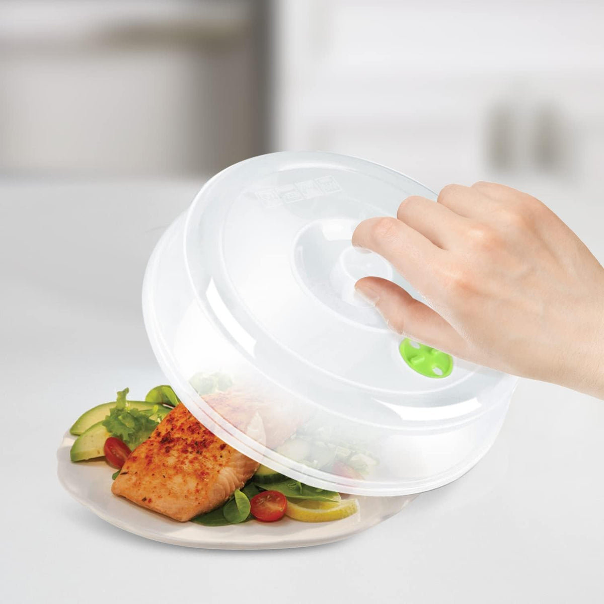 Set of 5 Green Microwave Covers Q395084