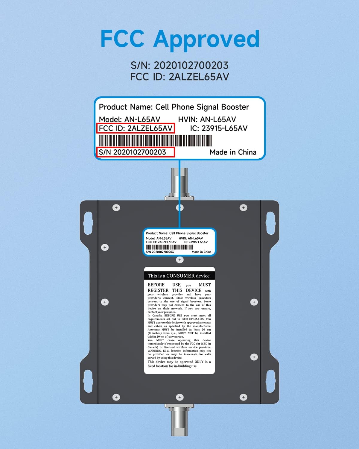 Cell Phone Signal Booster for Cars and SUVs D79940