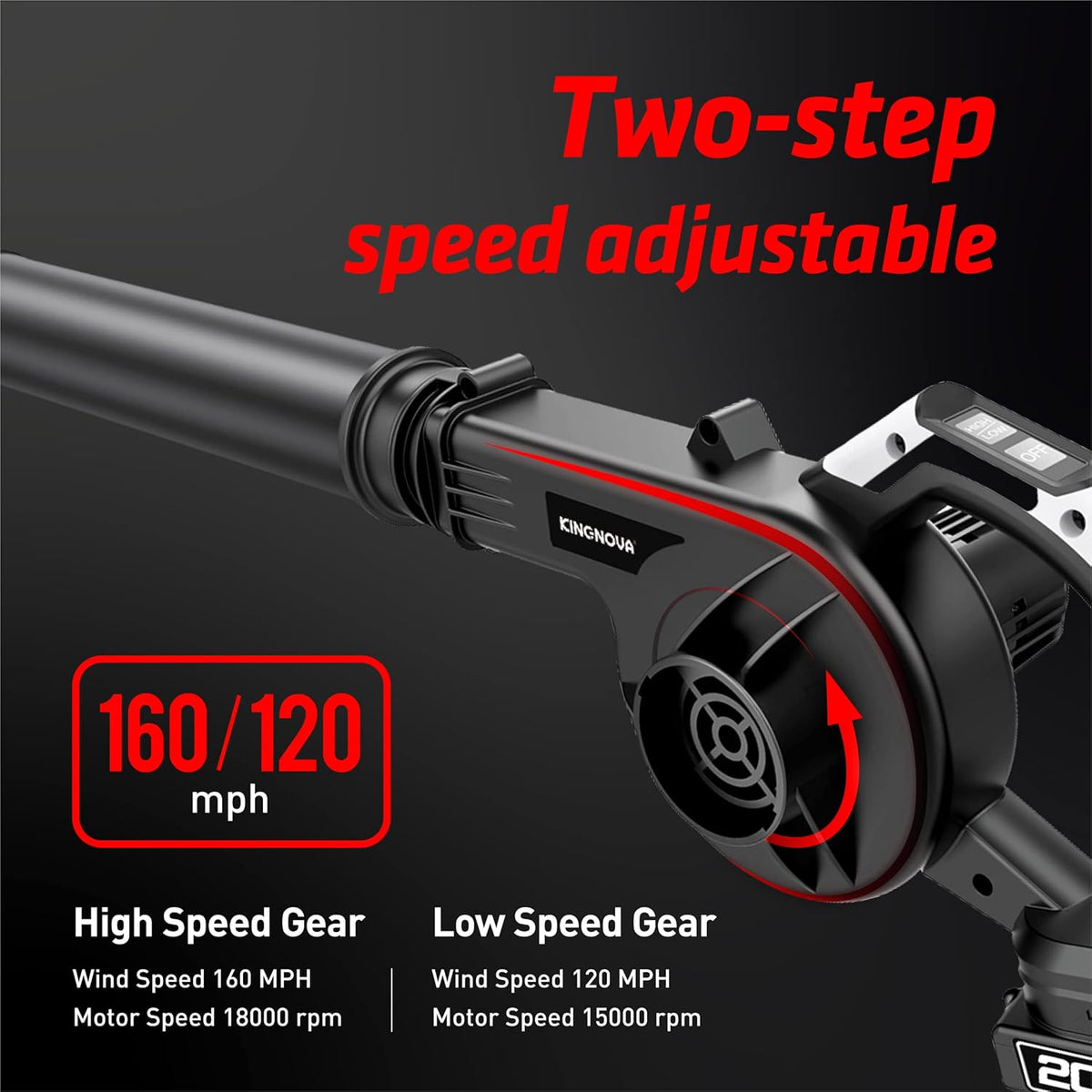Cordless Leaf Blower 2 in 1 Vacuum Cleaner E946928