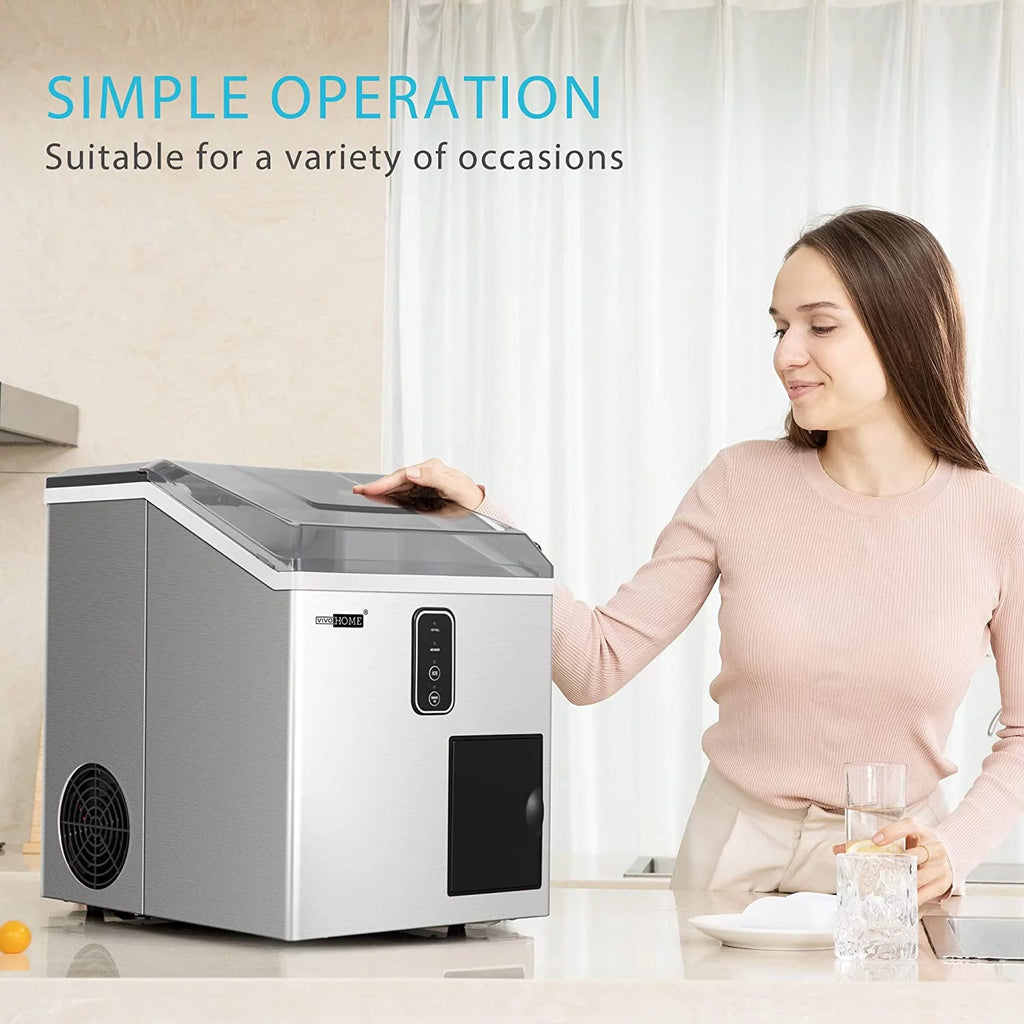 2 in 1 Countertop Ice Maker & Ice Shaver Machine, 33lbs/Day M37896