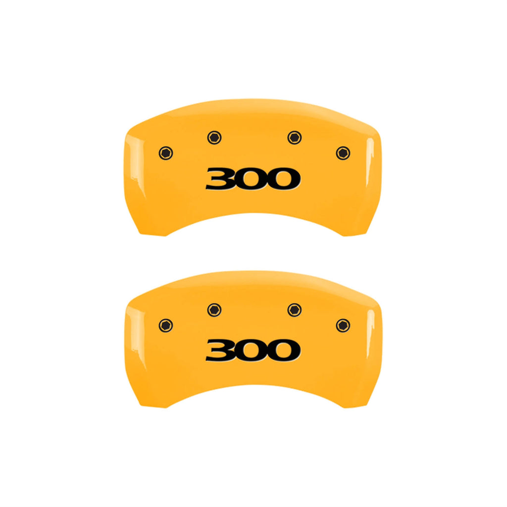 4 Caliper Covers Yellow Finish Black Z115490