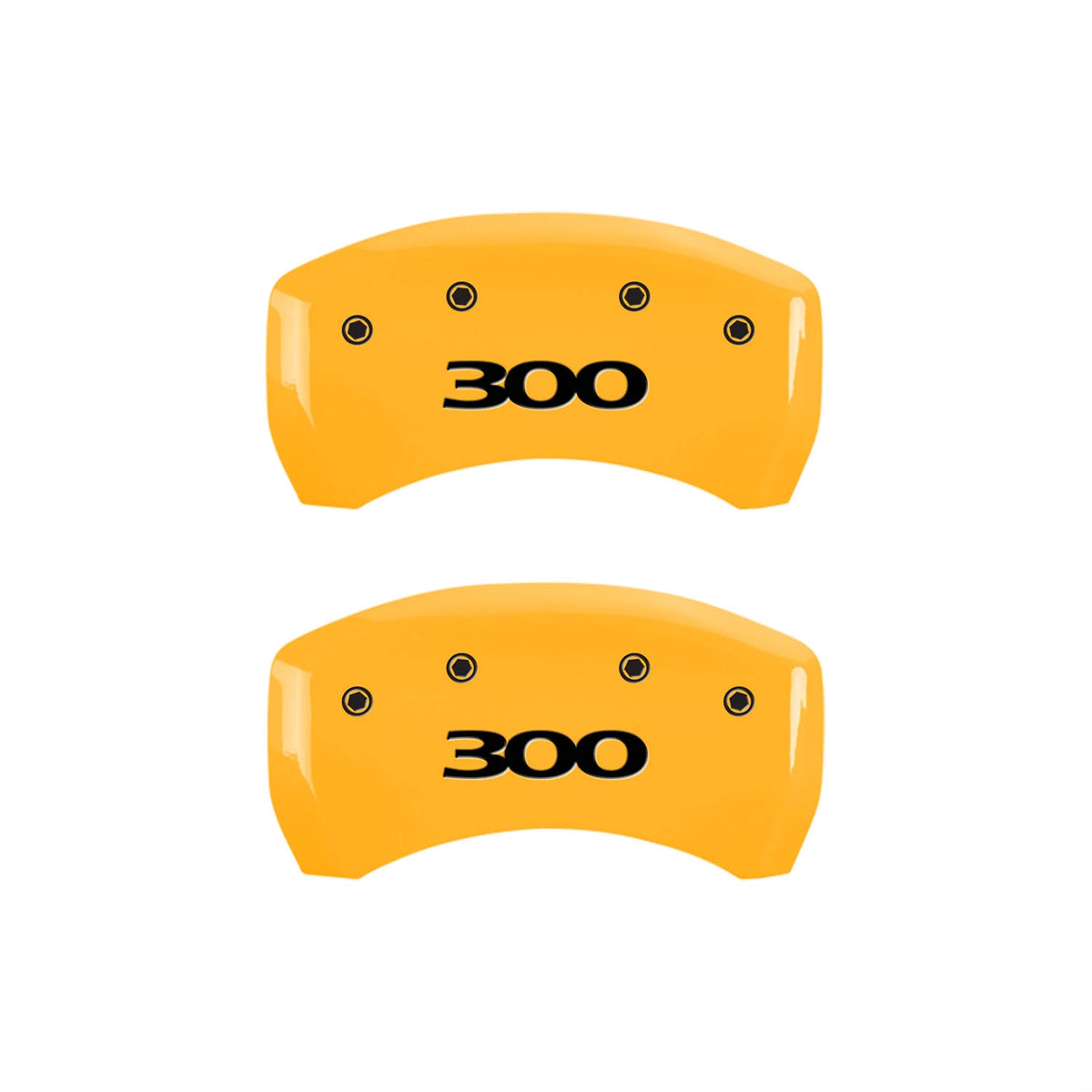 4 Caliper Covers Yellow Finish Black Z115490