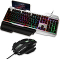 Wired Rainbow Led Backlit Gaming Keyboard and Mouse Combo J86082