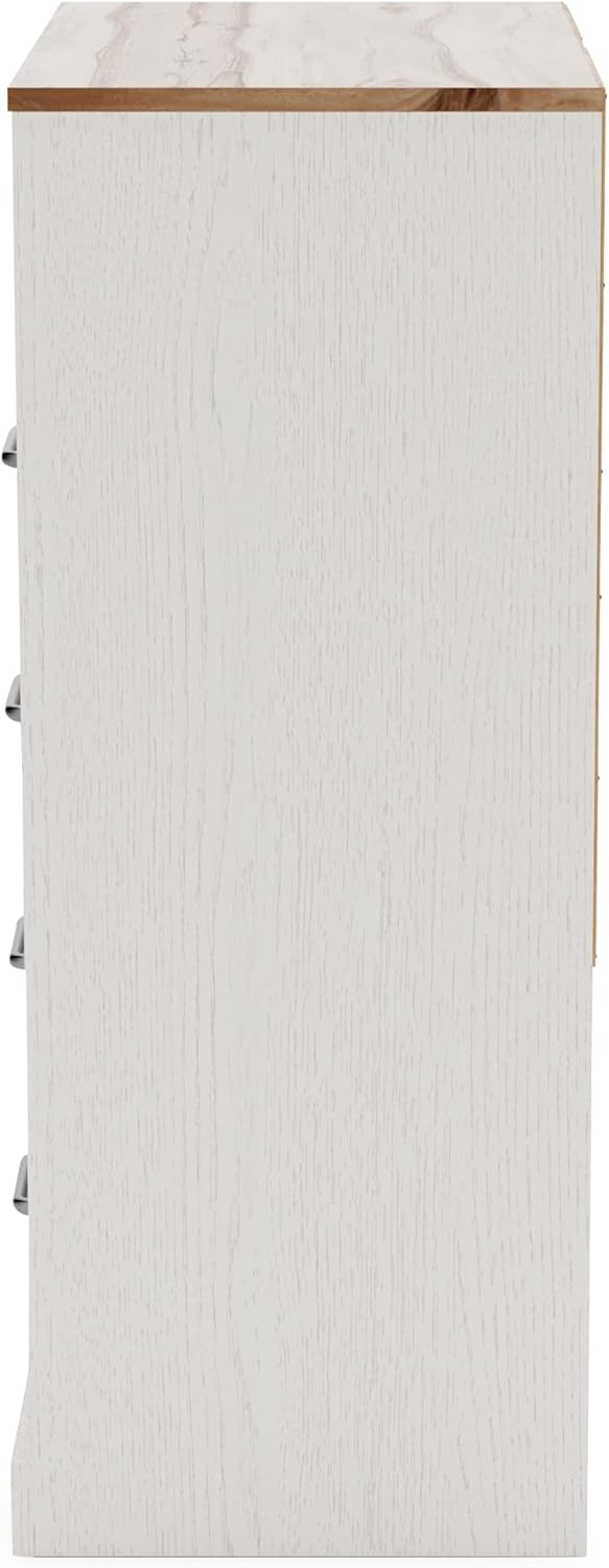 White 5 Drawer Wood Chest K4797
