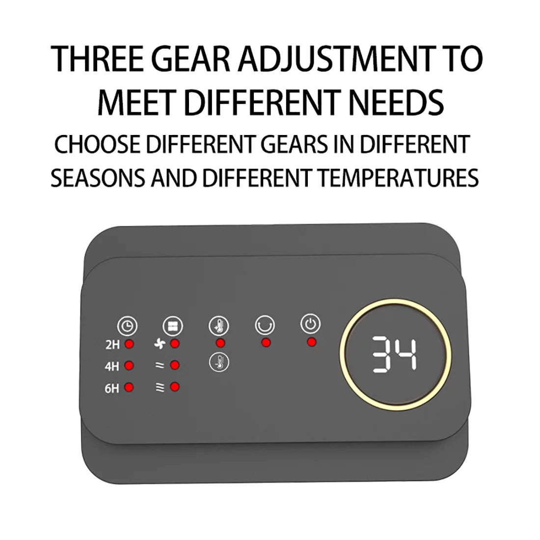 1500W Portable Electric Heater with Thermostat, Timer and Remote J12576