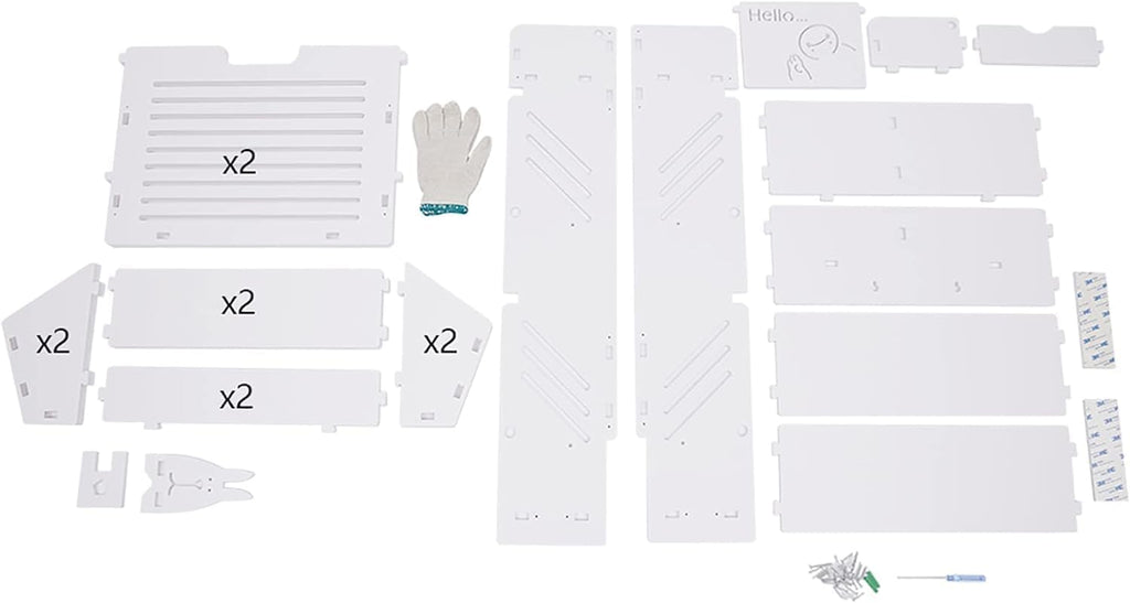 White Wood Look 2 Flip Drawers Freestanding Shoe Storage Cabinet K38043