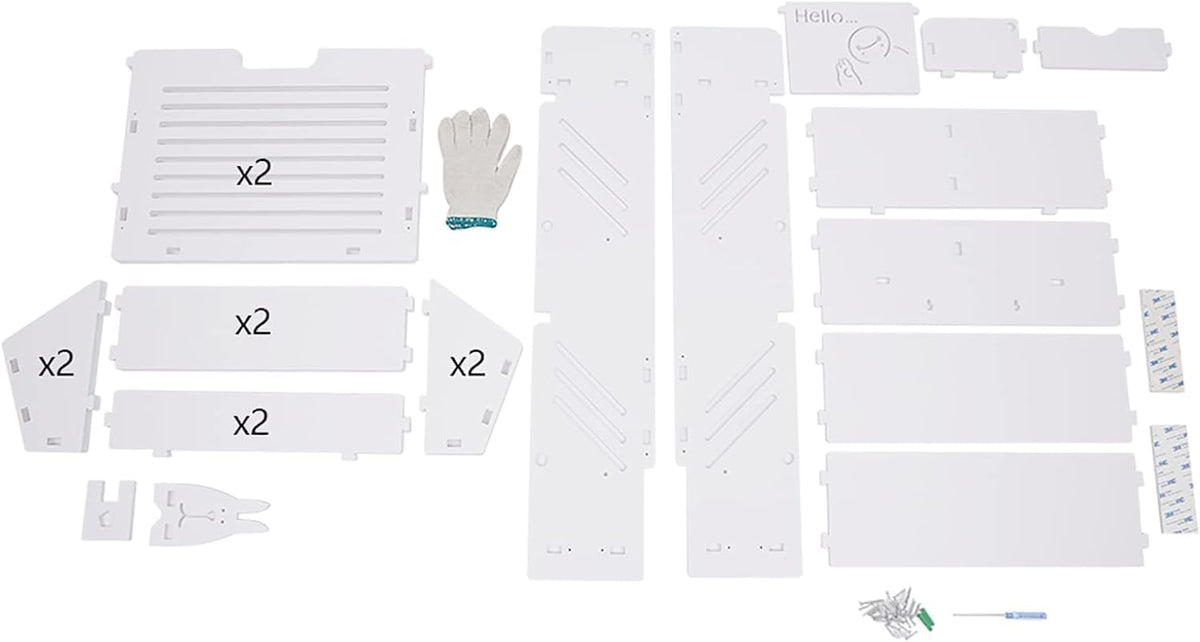 White Wood Look 2 Flip Drawers Freestanding Shoe Storage Cabinet K38043