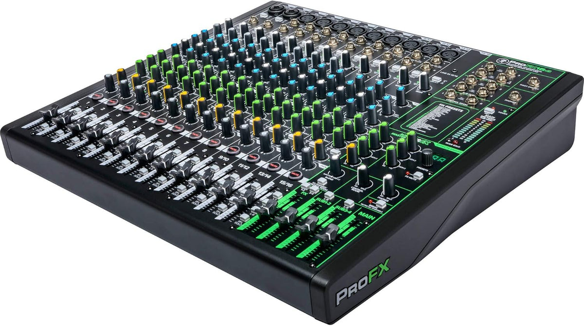 16-Channel Unpowered Mixer with TRS Cable, XLR Cable, Adapter and Microfiber Cloth R638509