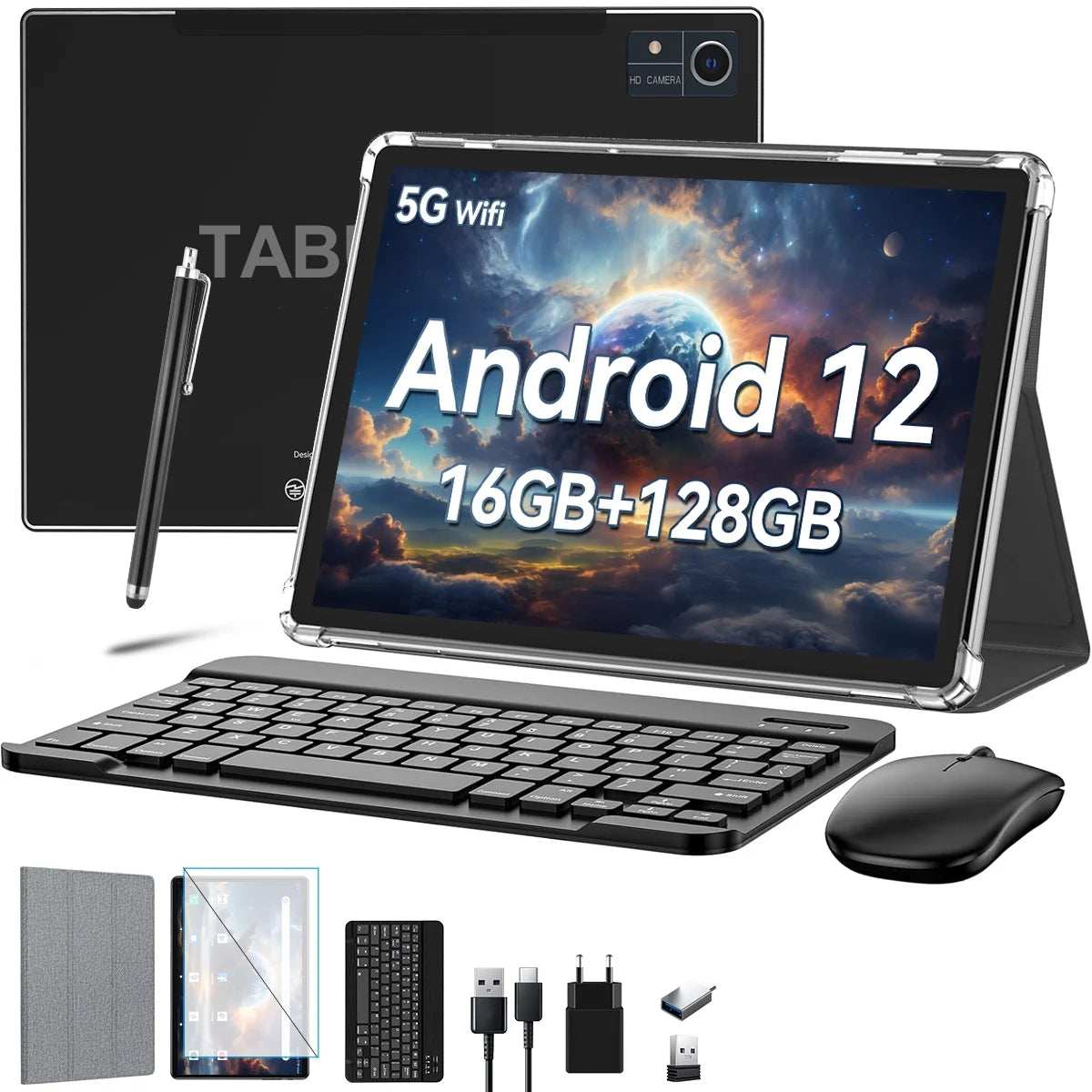 10.1 inch Android Tablet, 128GB ROM B3576
