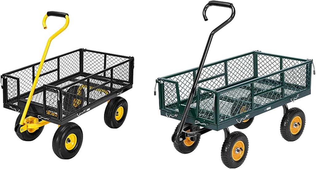 Heavy Duty Mesh Steel Garden Cart with Removable Sides L93285