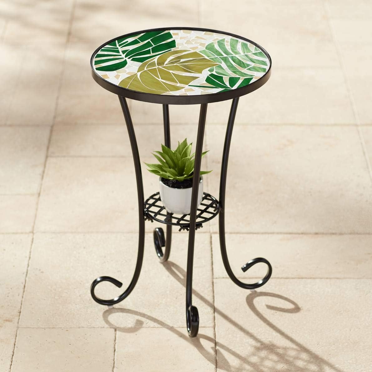 Black Outdoor Accent Table Y680