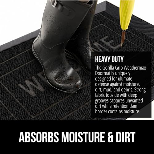 Gray Diamond 17x29 Natural Rubber Doormat D845209