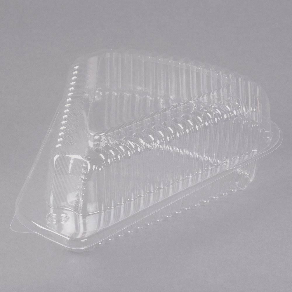 Clear Hinged Slice Container with Low Dome Lid X1485