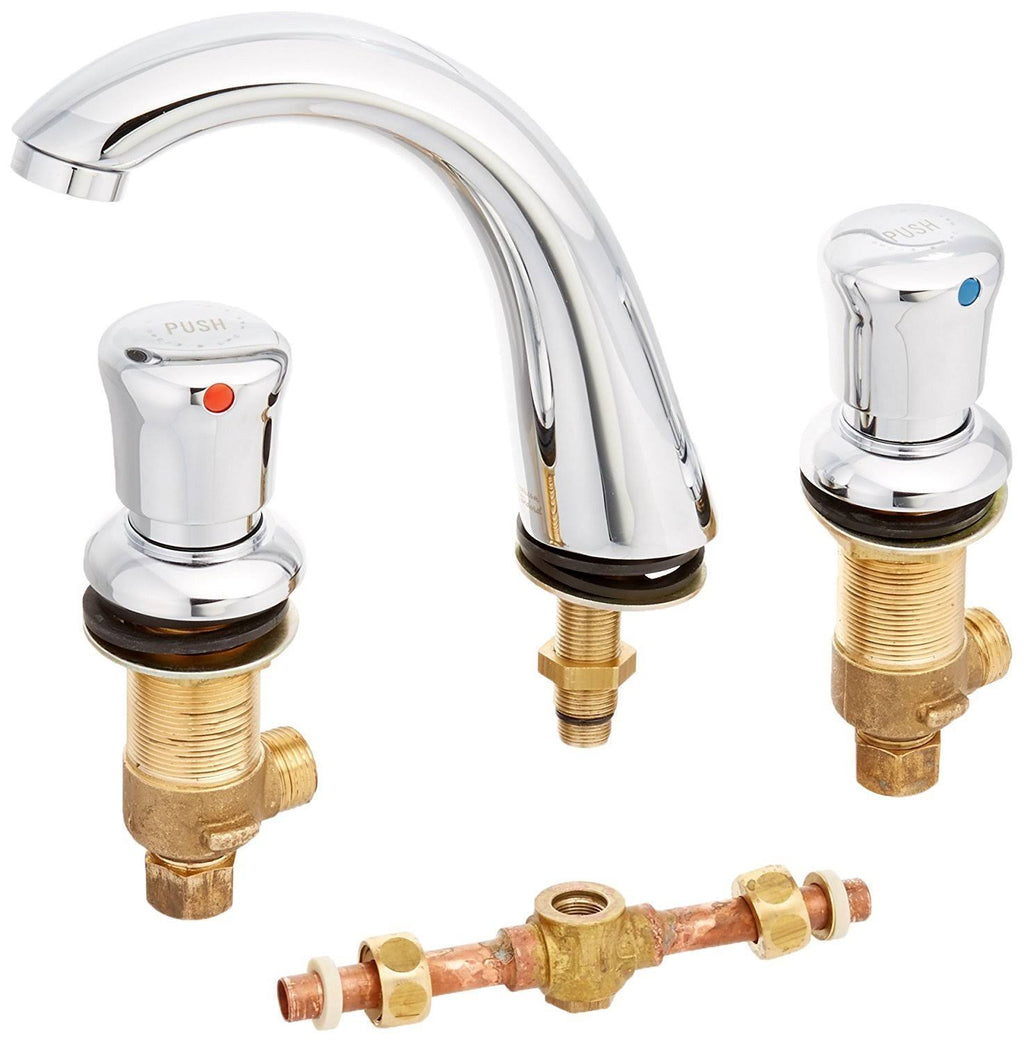 Polished Chrome Metering Widespread Faucet H6482