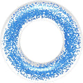 Clear Glitter Inflatable Swimming Ring Pool Float X850