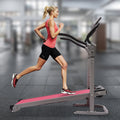 Folding Treadmill with Manual Incline Pink A698596