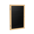Enclosed Letter Board with Oak Wood Frame, 3 x 2 Feet, Black S951969