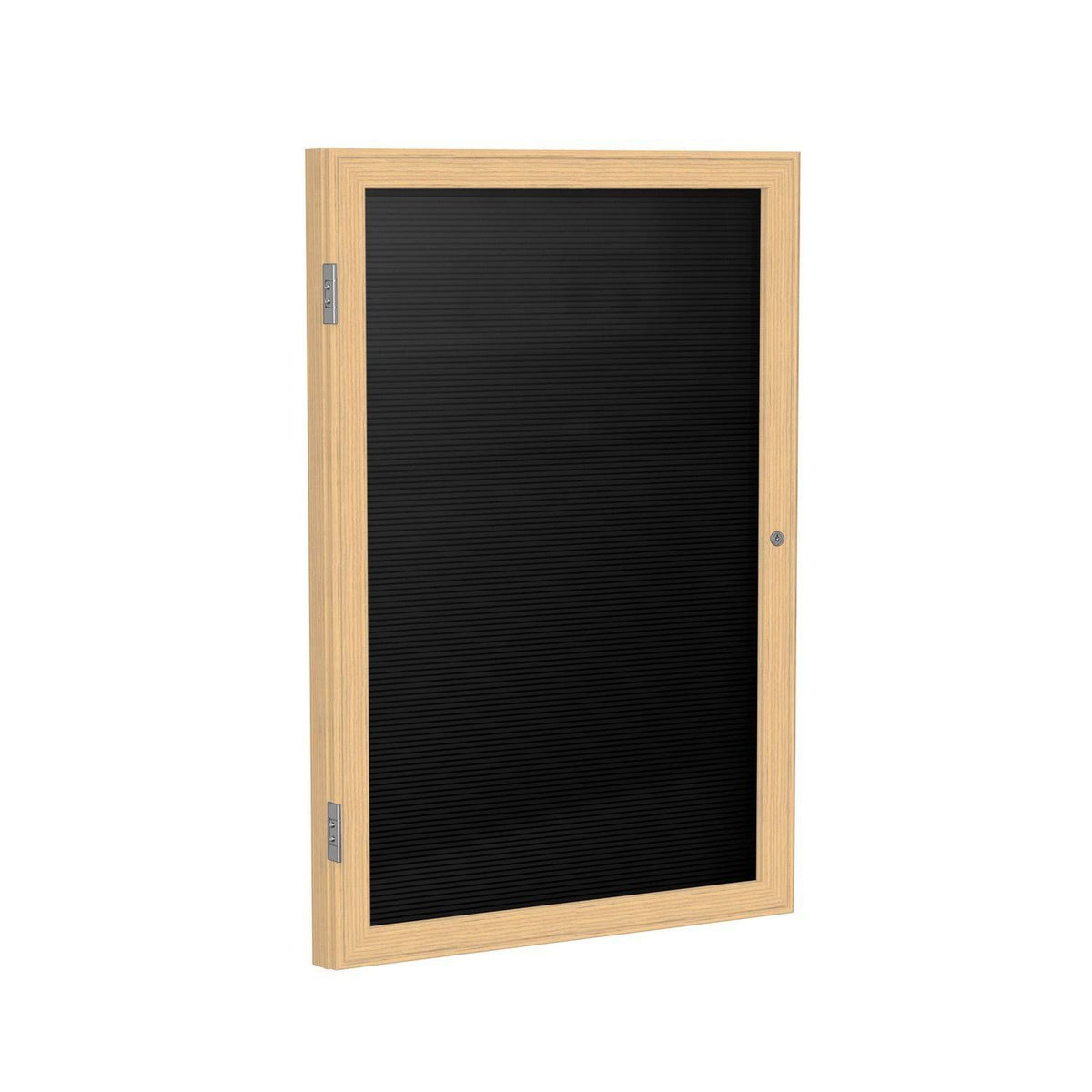 Enclosed Letter Board with Oak Wood Frame, 3 x 2 Feet, Black S951969
