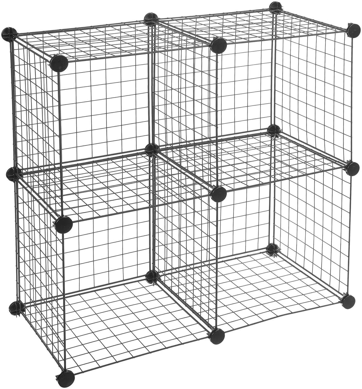 Black 4 Cube Wire Storage Shelves P9410