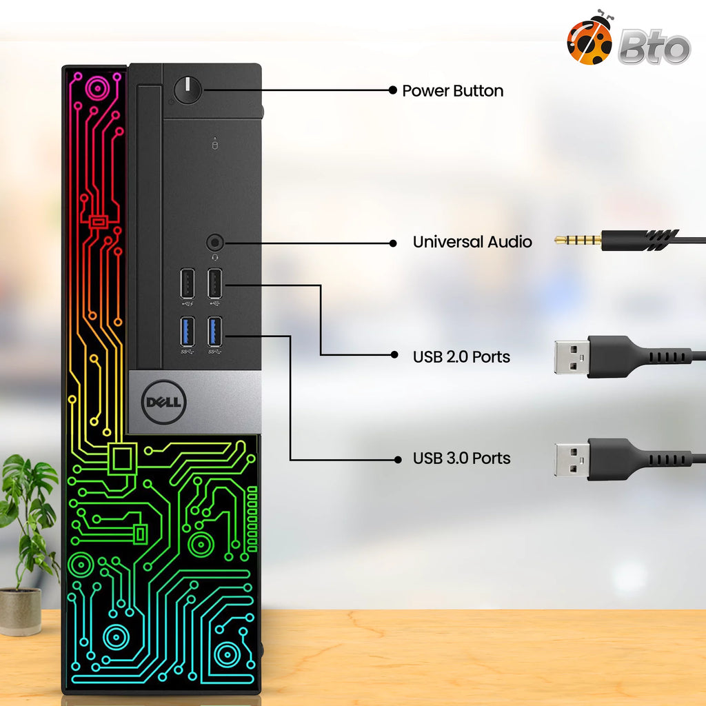 Restored Gaming Desktop PC, Intel Core i7, 16GB DDR4 Ram, 256GB SSD + 1TB HDD L6767