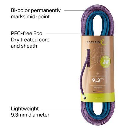 9.3mm Eco Dry Climbing Rope T278485
