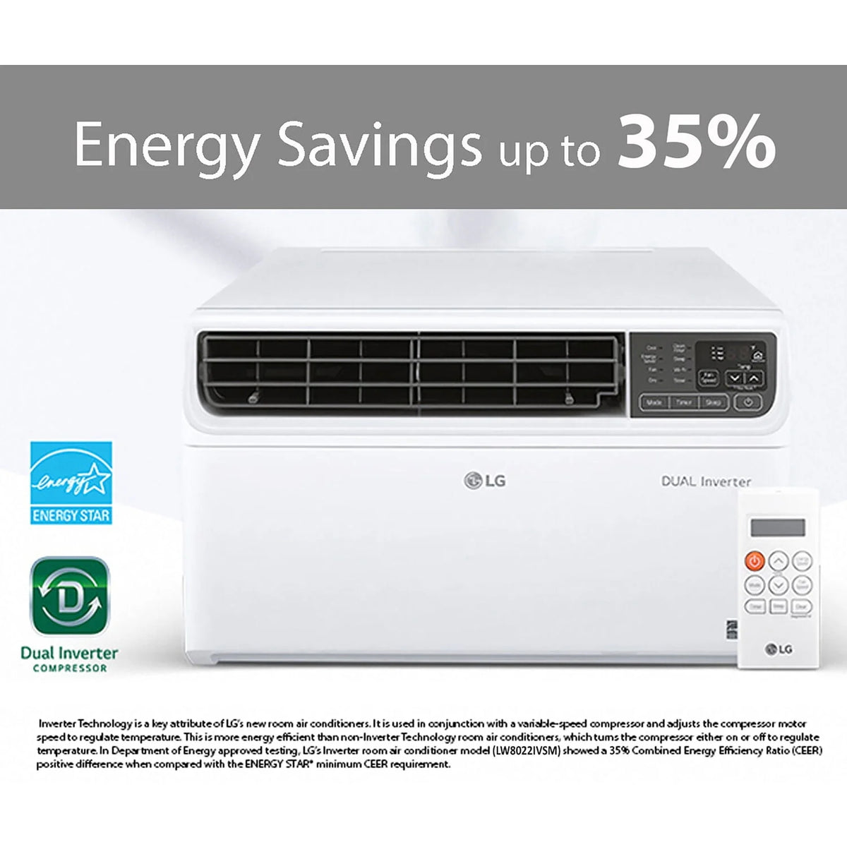 12,000 BTU Dual Inverter Smart Window Air Conditioner O10614