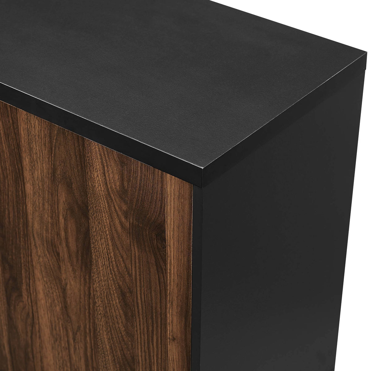 3 Door Two-Tone Sideboard Solid Black/Dark Walnut K20543