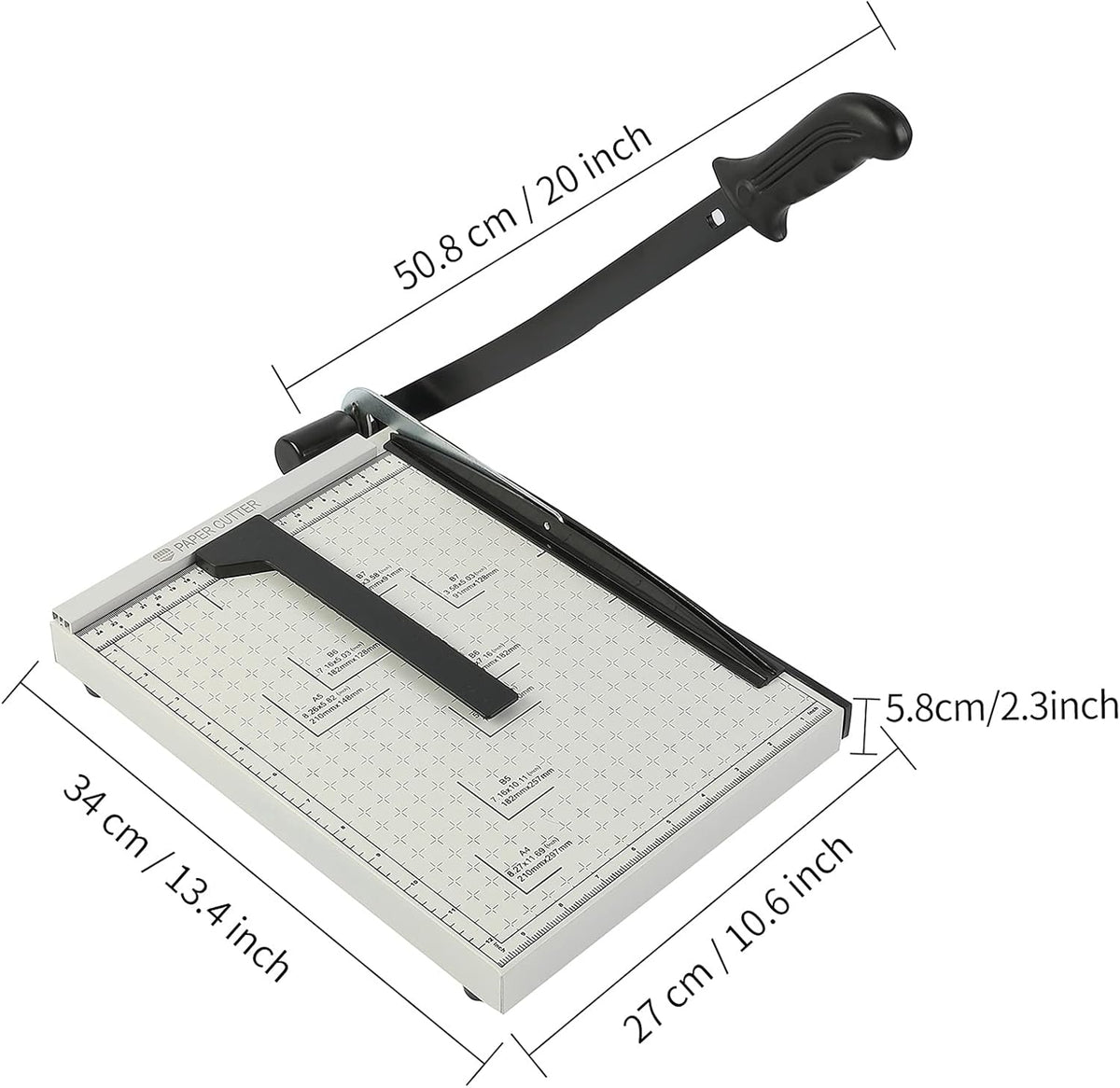 Guillotine Paper Trimmer 15” Cutting Length with Safety Blade Lock X38044