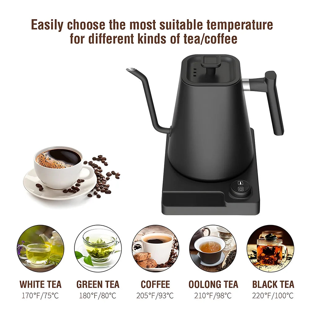 Electric Kettle Temperature Control Pour-Over Kettle 1.0L S2603