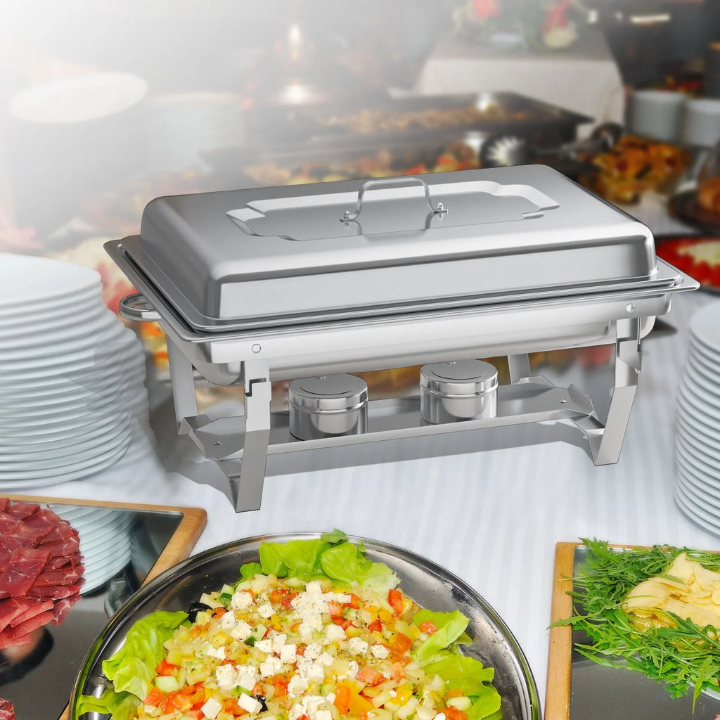 2 Pack 8QT Stainless Steel Chafing Dish Buffet Set K301837